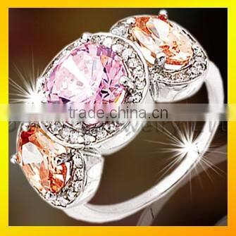 Big CZ rings jewelry womens new design high quality vogue jewelry wedding rings