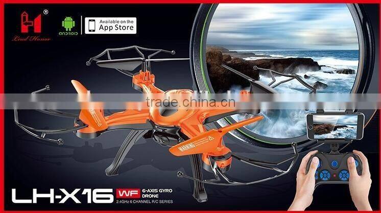 2016 New Product LH X16WF 2.4GHz 4CH 6Axis Gyro RC Quadcopter Live Video Drone App Control WIFI RC Drones with Camera