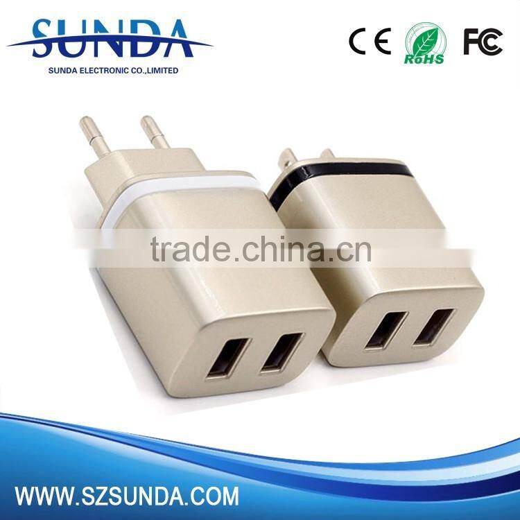 US / AU / UK / EU Plug Wall Charger 5V 2.1A/2.4A dual usb wall charger for iphone