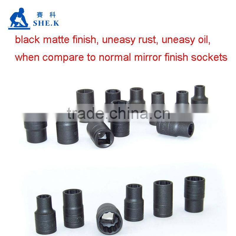 Black matte CR-V steel impact socket