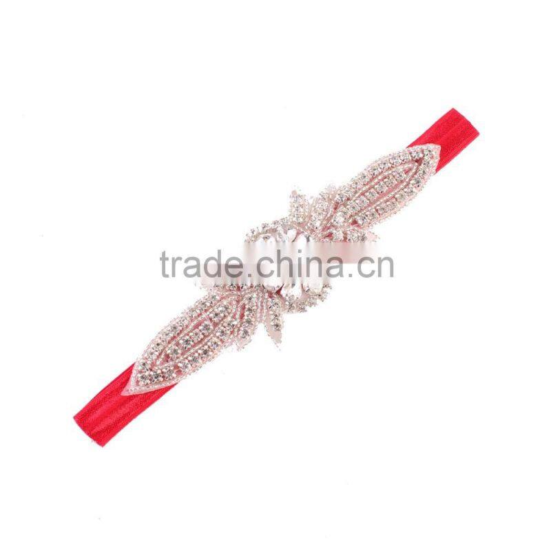New floral Vintage Rhinestone Headband Baby girl crystal Headband glisten Headband baby hair accessories photo props wh-1813