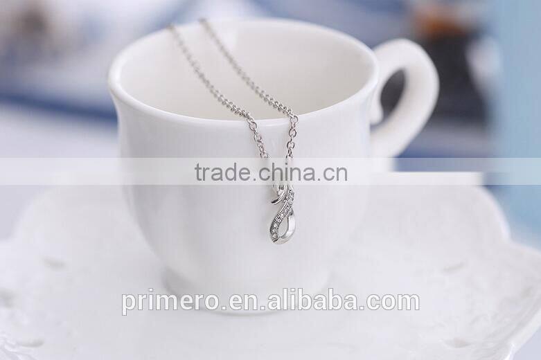 Fashion 18K White Plated Infinity Rhinestone Earrings Necklace Bracelet Set Jewelry