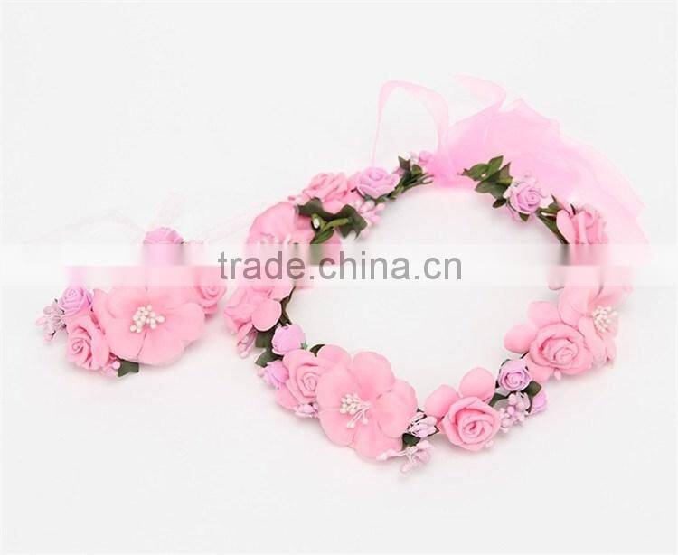 DSFG001C Hot Diy flower crown garland Children's hair accessory Head band/ hair band