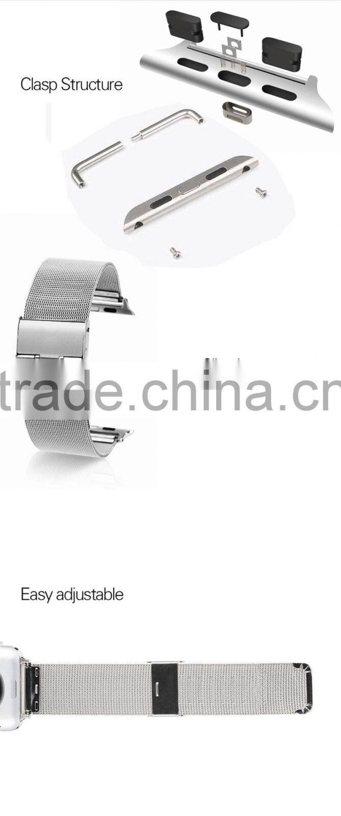 Shengo High Quality Genuine Stainless Steel Watch Strap For Apple Watch With Band Adapter 38mm 42mm