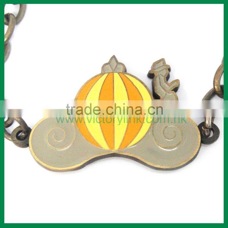 Antique Pumpkin Car Zinc Alloy Charms Metal Bracelets