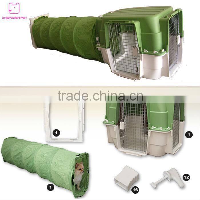 Pet Plastic Cage Kennel with Tunnel