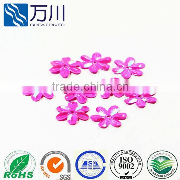 iridescent orange flower sequins paillette for decoration