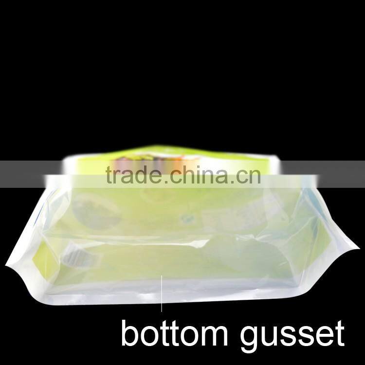 food grade nylon laminated stand up zipper pouch for food packing