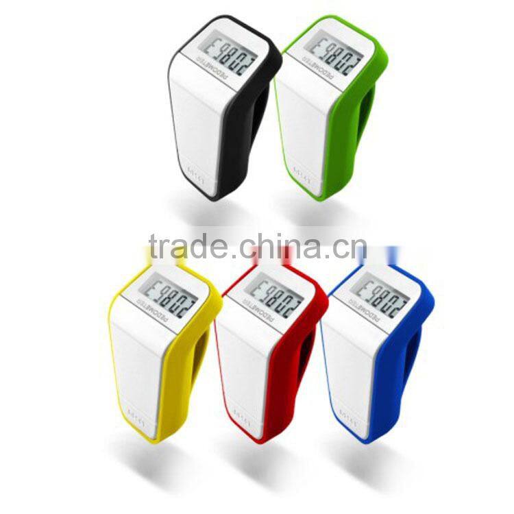 counting the steps / distance and calories calculate large screen LCD display pedometers with lumbar clip