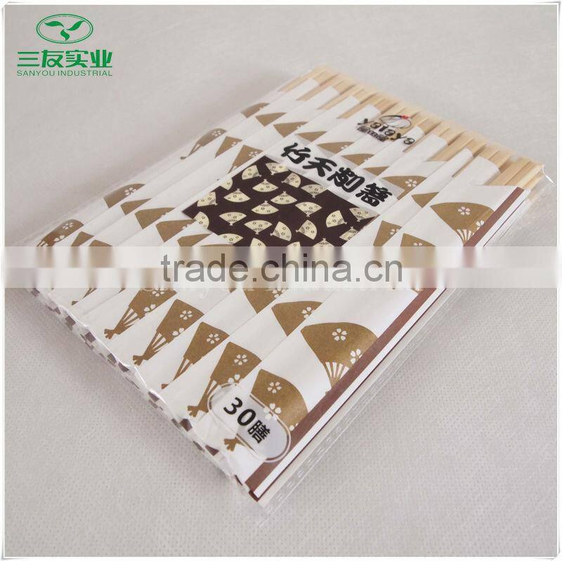 Paper Sleeve wrapped packing Disposable Bamboo Chopsticks