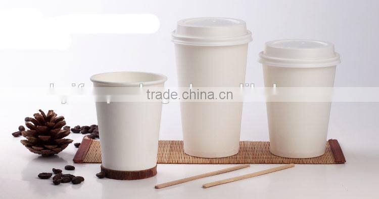 OEM Disposable pe coated white/green/red/browm /black paper coffee cup