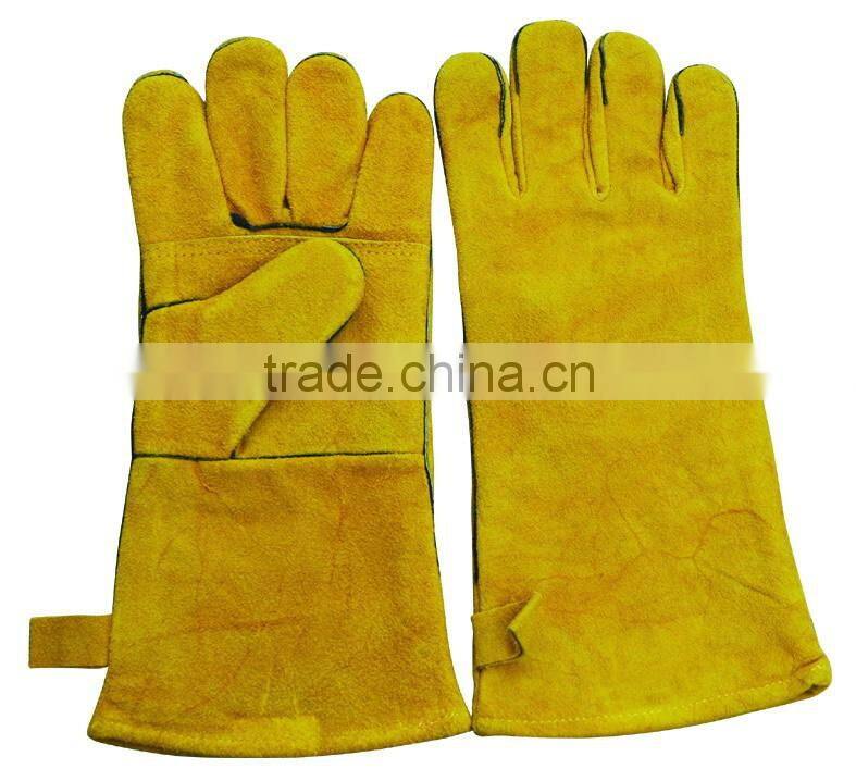 cow split leather welding working gloves/safety welding gloves
