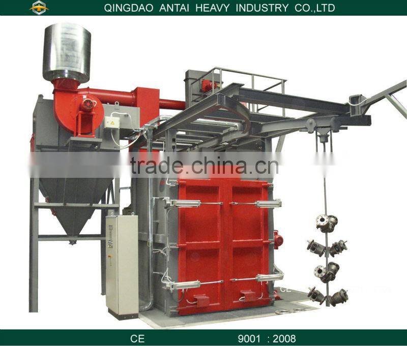 Continuous hook shot blasting machine