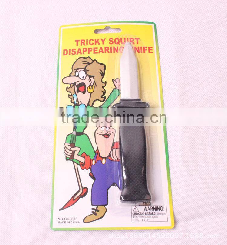 Disappearing dagger knife joke magic slide prop