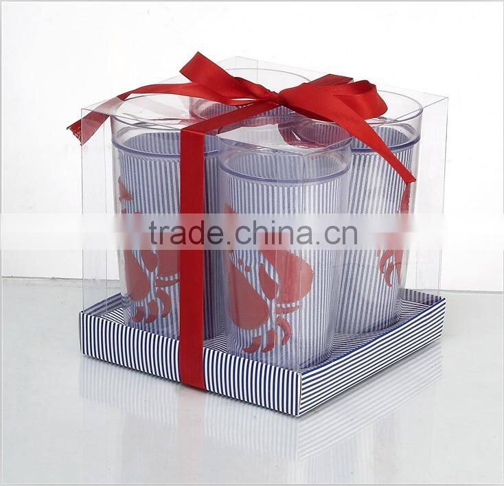 PS double wall tumbler with the color paper