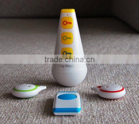 A Drag Three Key Finder Anti-Lost Cell Phone Search to Find Things Device Wireless Device to Find Things, White