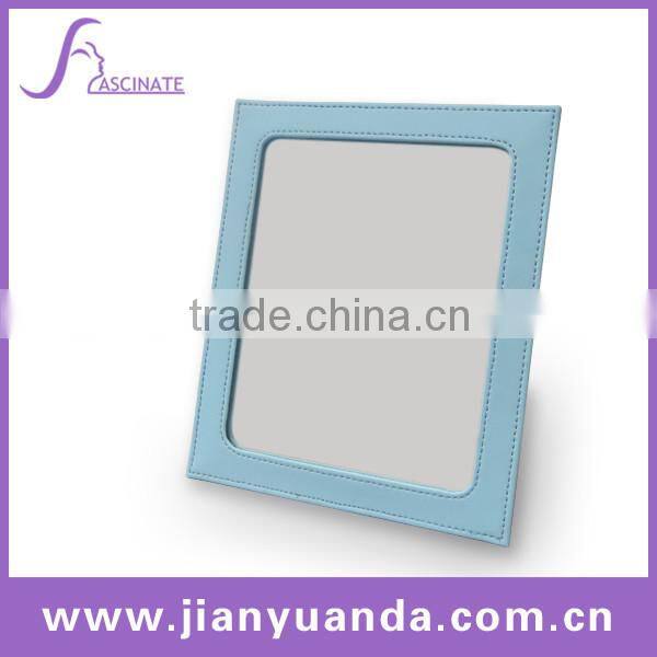 Faux Leather foldable square makeup mirror