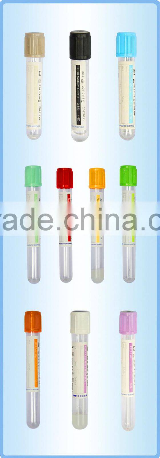 Vacuum blood collection tube (CE/ISO approved high quality vacutainer)