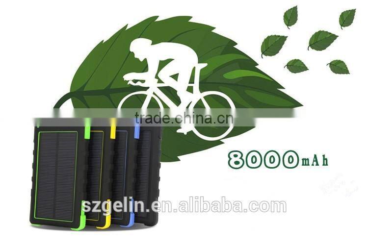 Solar power bank charge power bank 8000mah