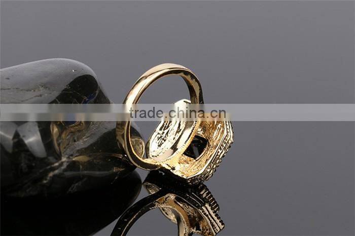 Less than 1 dollar jewelry zinc alloy rhinestone gemstone gold finger ring woman