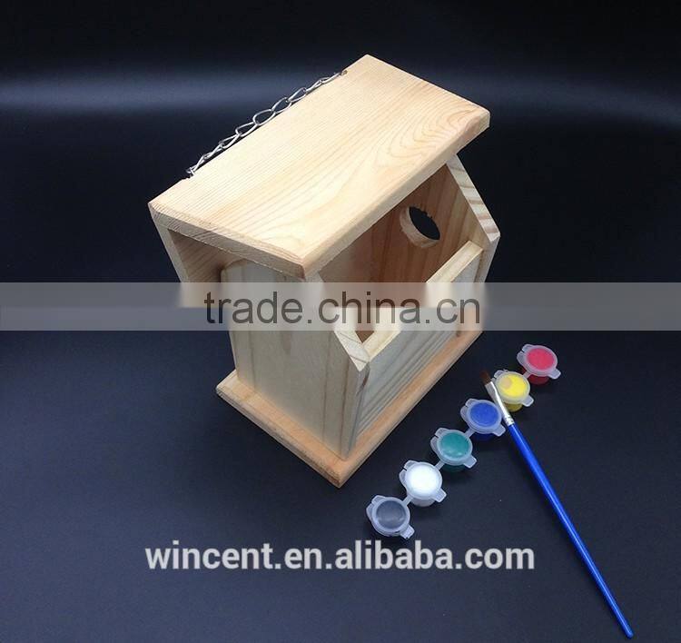 DIY Painting Toys Kit Wooden Bird House For Kids