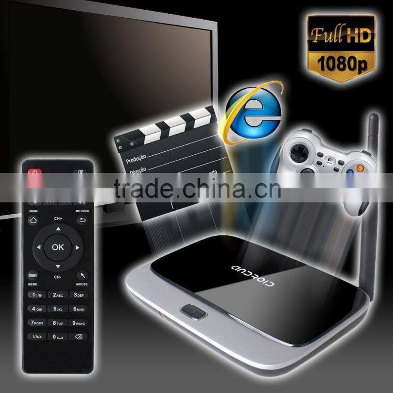 2015 Hot Rockchip3118T HDMI Cable Ethernet Bluetooth4.0 KODI Pre-installed Android Tv Box