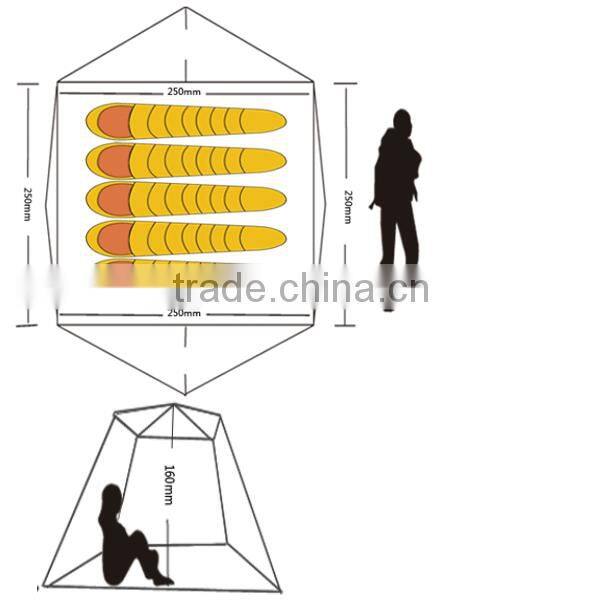 2015 New Style 1 Room 2 Door Big Family Double Layer 5 Person Automatic Camping Tent