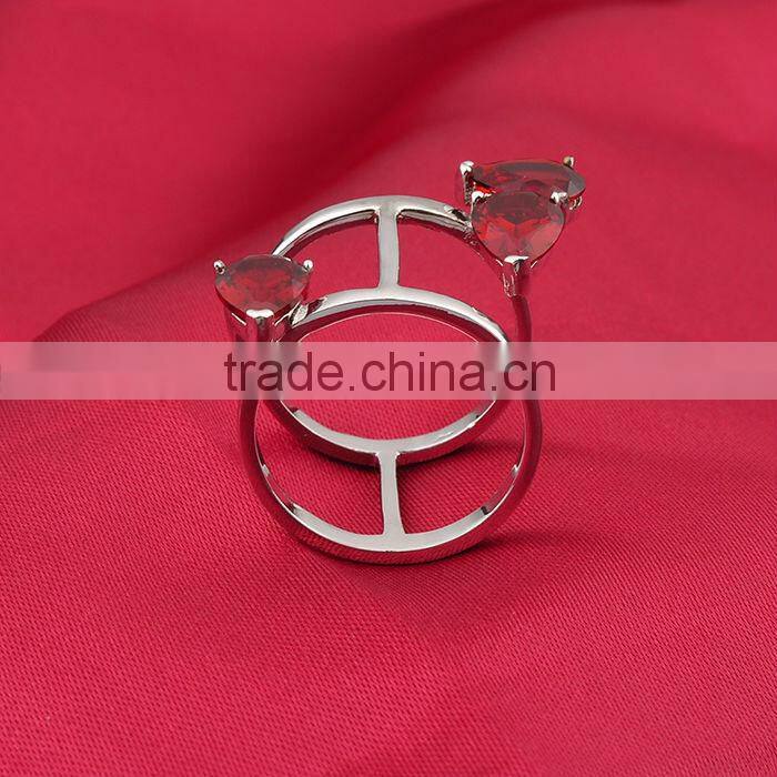 Modern Design Cheap Wholesale Heart Shaped Ruby Ring