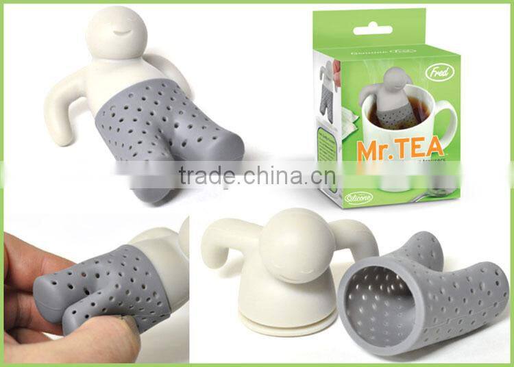 Hot Sale Man Shape Silicone Pot Spill-Proof, Kitchen Gadget, Phone Holder