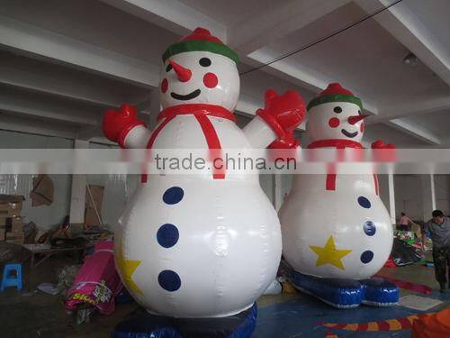 Inflatable Reindeer in Christmas Yard