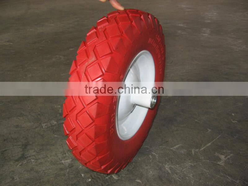 hand truck PU wheels 480/400-8 with block pattern