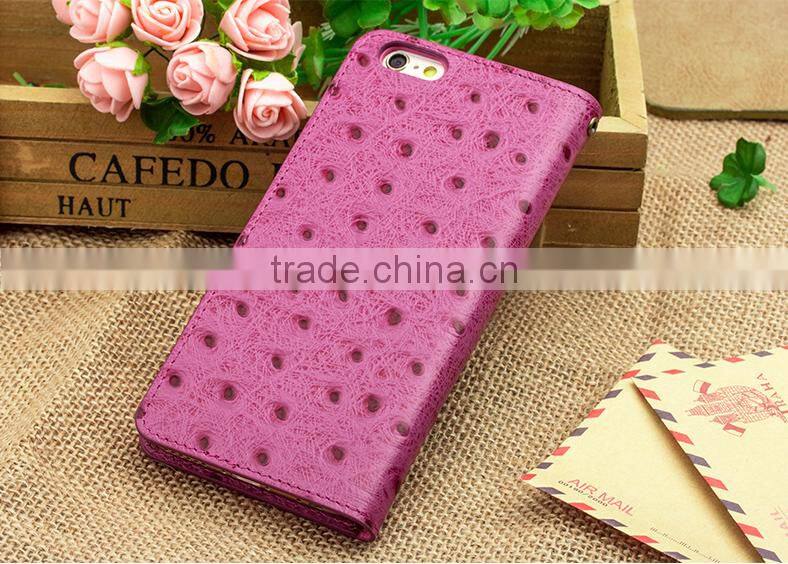 Sexy Purple Mobile Phone Case Wallet Leather Case With Card Slots For iPhone 6