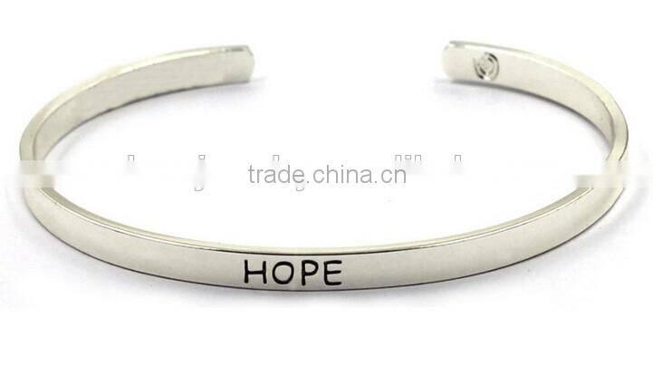 Top Quality stainless steel 3.5mm Width Rose Gold Inspiration Bracelets