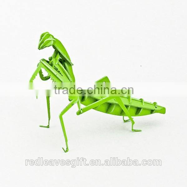 DIY educational child Mantis design toy games super 3d puzzle/paper puzzle