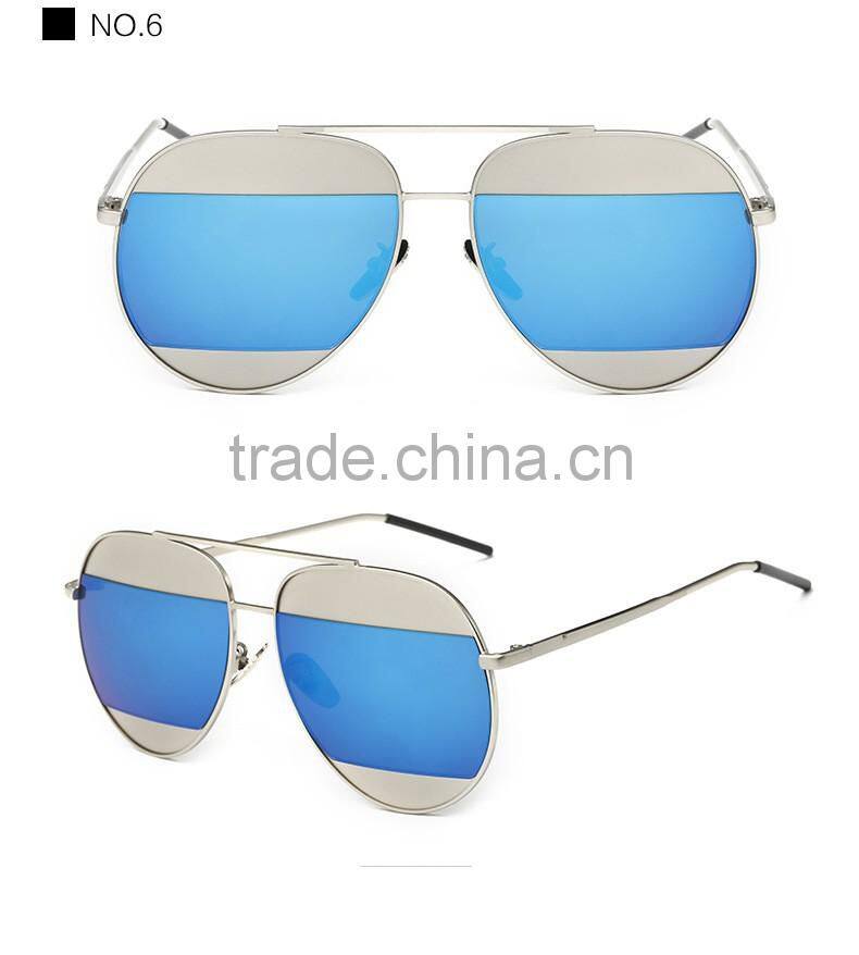 New Fashion Aviation Sunglasses Women Brand Designer Mirror Coating Vintage Copper Frame Ladies Sun Glasses for Women Men CC5063