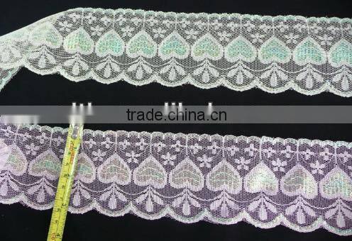 Polyester bright lace trim 8cm