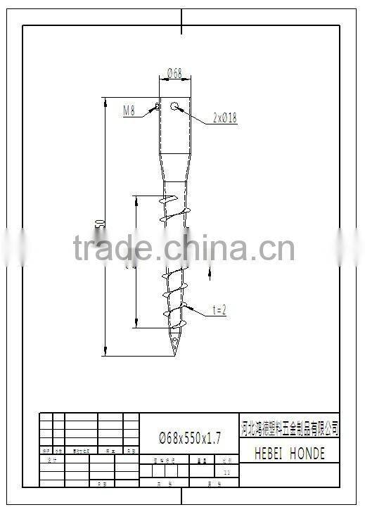 China Manufacturer Ground Anchor Screw Pole Anchor