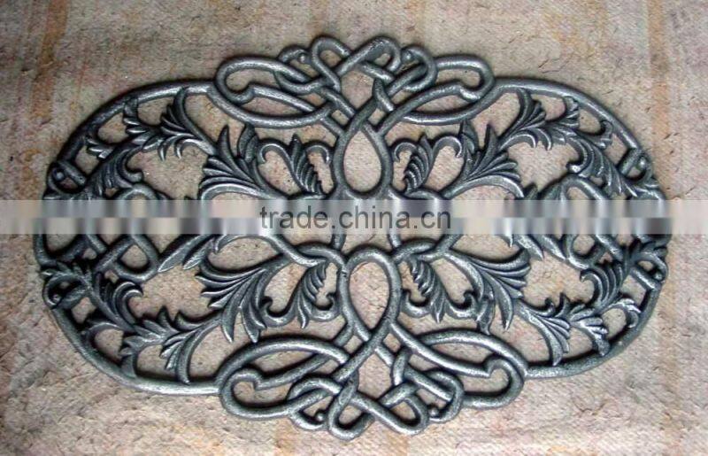 round shape doormat cast iron