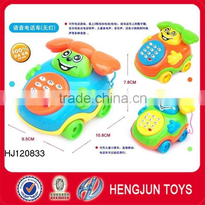 plastic classics cartoon music phone sliding car toys