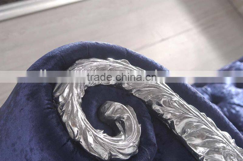 neoclassical foil furniture fabric chesterfield design sofa AL191