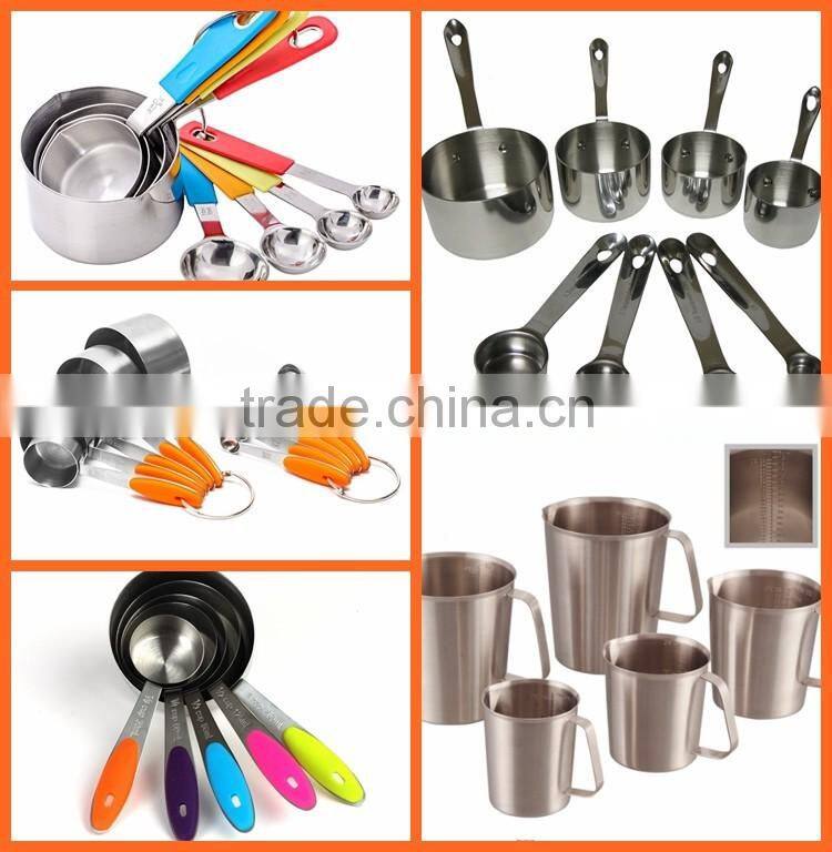 High quality food metal stainless steel measuring cups 6 pcs