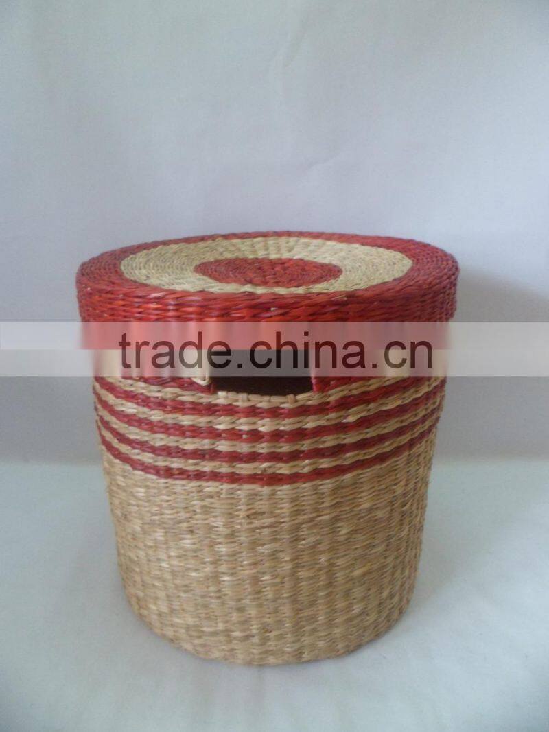 Small eco-friendly seagrass box with lid, cute seagrass box with cheap price