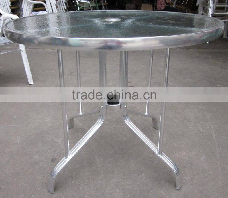 aluminum with glass dining table for sales YT40B