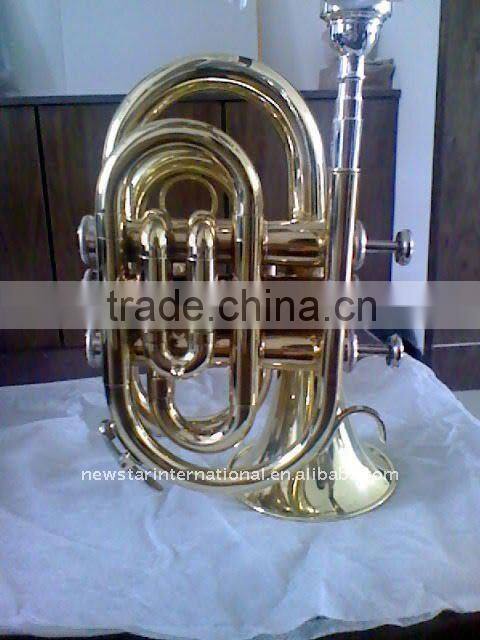 brass instrument Gold lacquer Pocket trumpet