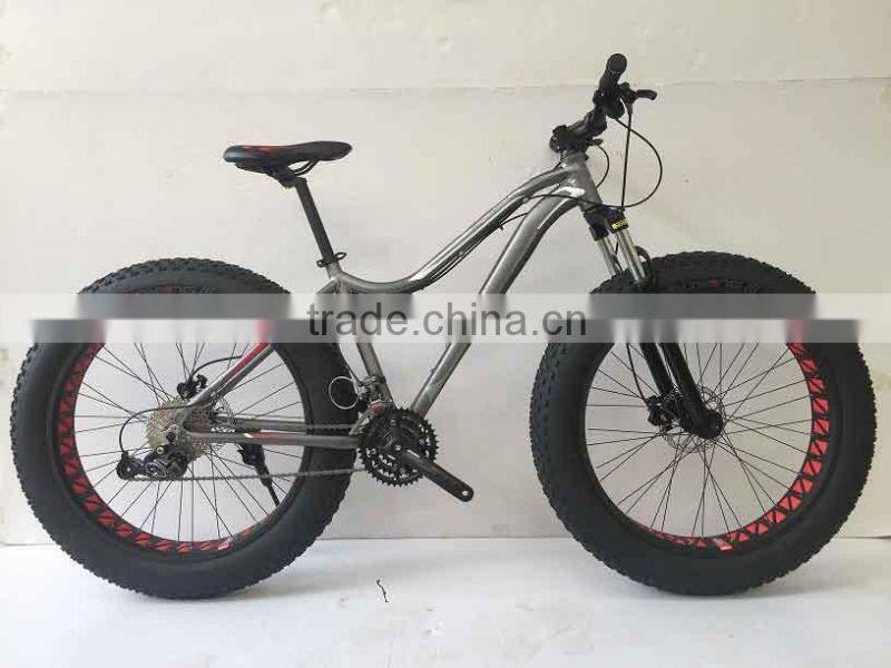 26 inch 30 speed aluminum fat bike hub alloy big tyre bike