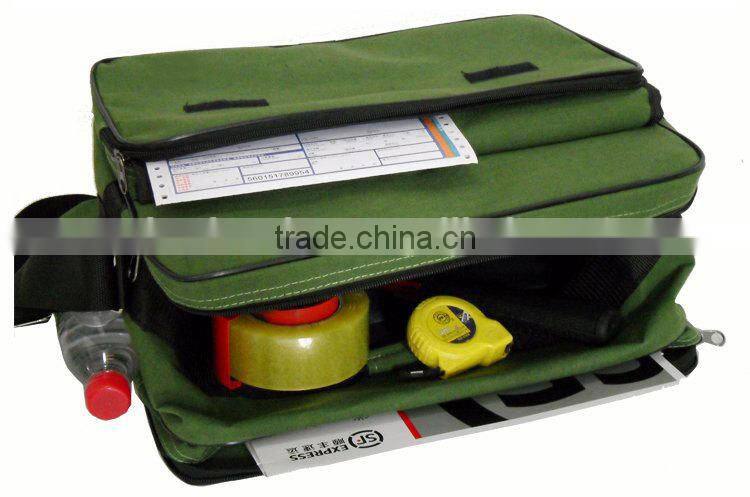 Green Oxford Customized Logo Courier Bag with multifunctional pocket mailing bags TSB002