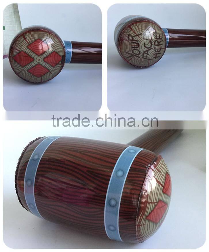 full print toy hammer inflatable wood mallet toy