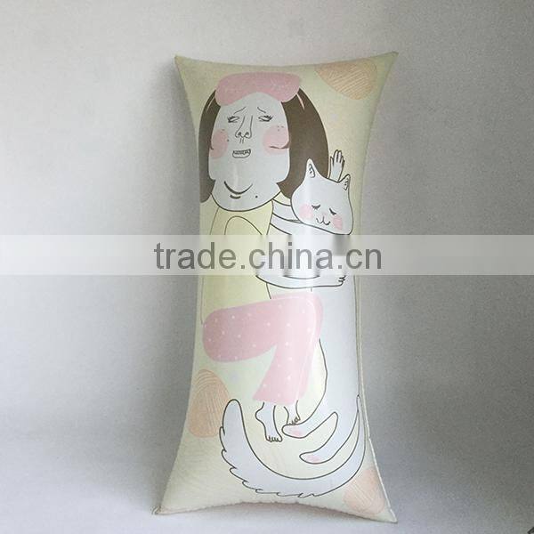 custom design hug pillow waterproof big rectangular inflatable pillow for hugging