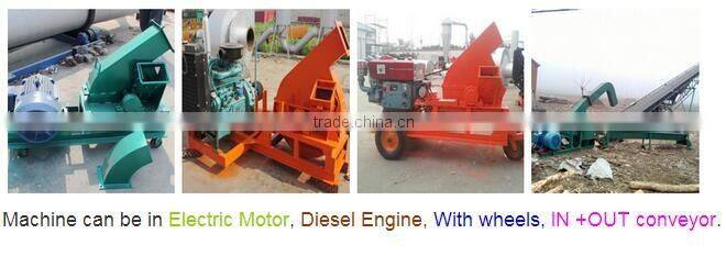 Drum chipper machine to make wood chips