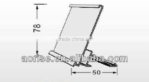 sign holder on table/plastic display stand
